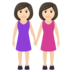 Women Holding Hands: Light Skin Tone Emoji Copy Paste ― 👭🏻 - joypixels