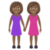 Women Holding Hands: Medium-dark Skin Tone Emoji Copy Paste ― 👭🏾 - joypixels
