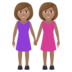 Women Holding Hands: Medium Skin Tone Emoji Copy Paste ― 👭🏽 - joypixels