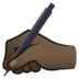 Writing Hand: Dark Skin Tone Emoji Copy Paste ― ✍🏿 - joypixels