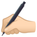 Writing Hand: Light Skin Tone Emoji Copy Paste ― ✍🏻 - joypixels