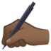 Writing Hand: Medium-dark Skin Tone Emoji Copy Paste ― ✍🏾 - joypixels