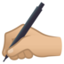 Writing Hand: Medium-light Skin Tone Emoji Copy Paste ― ✍🏼 - joypixels