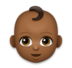 Baby: Medium-dark Skin Tone Emoji Copy Paste ― 👶🏾 - lg