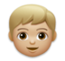 Boy: Medium-light Skin Tone Emoji Copy Paste ― 👦🏼 - lg