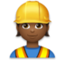 Construction Worker: Medium-dark Skin Tone Emoji Copy Paste ― 👷🏾 - lg