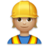 Construction Worker: Medium-light Skin Tone Emoji Copy Paste ― 👷🏼 - lg