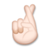 Crossed Fingers: Light Skin Tone Emoji Copy Paste ― 🤞🏻 - lg