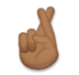 Crossed Fingers: Medium-dark Skin Tone Emoji Copy Paste ― 🤞🏾 - lg