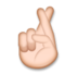Crossed Fingers: Medium-light Skin Tone Emoji Copy Paste ― 🤞🏼 - lg