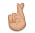 Crossed Fingers: Medium Skin Tone Emoji Copy Paste ― 🤞🏽 - lg