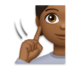Deaf Person: Medium-dark Skin Tone Emoji Copy Paste ― 🧏🏾 - lg