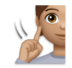 Deaf Person: Medium Skin Tone Emoji Copy Paste ― 🧏🏽 - lg