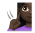 Deaf Woman: Dark Skin Tone Emoji Copy Paste ― 🧏🏿‍♀ - lg