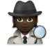 Detective: Dark Skin Tone Emoji Copy Paste ― 🕵🏿 - lg