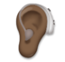 Ear With Hearing Aid: Dark Skin Tone Emoji Copy Paste ― 🦻🏿 - lg