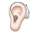 Ear With Hearing Aid: Light Skin Tone Emoji Copy Paste ― 🦻🏻 - lg