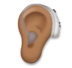 Ear With Hearing Aid: Medium-dark Skin Tone Emoji Copy Paste ― 🦻🏾 - lg