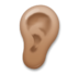 Ear: Medium-dark Skin Tone Emoji Copy Paste ― 👂🏾 - lg