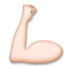Flexed Biceps: Light Skin Tone Emoji Copy Paste ― 💪🏻 - lg