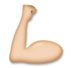 Flexed Biceps: Medium-light Skin Tone Emoji Copy Paste ― 💪🏼 - lg