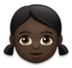 Girl: Dark Skin Tone Emoji Copy Paste ― 👧🏿 - lg