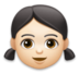 Girl: Light Skin Tone Emoji Copy Paste ― 👧🏻 - lg