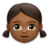 Girl: Medium-dark Skin Tone Emoji Copy Paste ― 👧🏾 - lg