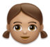 Girl: Medium Skin Tone Emoji Copy Paste ― 👧🏽 - lg