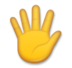 Hand With Fingers Splayed Emoji Copy Paste ― 🖐️ - lg
