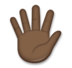 Hand With Fingers Splayed: Dark Skin Tone Emoji Copy Paste ― 🖐🏿 - lg