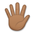 Hand With Fingers Splayed: Medium-dark Skin Tone Emoji Copy Paste ― 🖐🏾 - lg