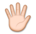 Hand With Fingers Splayed: Medium-light Skin Tone Emoji Copy Paste ― 🖐🏼 - lg