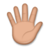Hand With Fingers Splayed: Medium Skin Tone Emoji Copy Paste ― 🖐🏽 - lg
