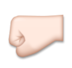 Left-facing Fist: Light Skin Tone Emoji Copy Paste ― 🤛🏻 - lg