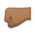 Left-facing Fist: Medium-dark Skin Tone Emoji Copy Paste ― 🤛🏾 - lg