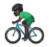 Man Biking: Dark Skin Tone Emoji Copy Paste ― 🚴🏿‍♂ - lg