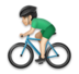 Man Biking: Light Skin Tone Emoji Copy Paste ― 🚴🏻‍♂ - lg