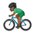 Man Biking: Medium-dark Skin Tone Emoji Copy Paste ― 🚴🏾‍♂ - lg
