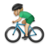 Man Biking: Medium-light Skin Tone Emoji Copy Paste ― 🚴🏼‍♂ - lg