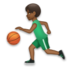 Man Bouncing Ball: Medium-dark Skin Tone Emoji Copy Paste ― ⛹🏾‍♂ - lg