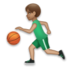 Man Bouncing Ball: Medium Skin Tone Emoji Copy Paste ― ⛹🏽‍♂ - lg