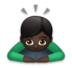 Man Bowing: Dark Skin Tone Emoji Copy Paste ― 🙇🏿‍♂ - lg
