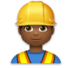Man Construction Worker: Medium-dark Skin Tone Emoji Copy Paste ― 👷🏾‍♂ - lg