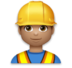 Man Construction Worker: Medium Skin Tone Emoji Copy Paste ― 👷🏽‍♂ - lg
