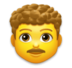 Man: Curly Hair Emoji Copy Paste ― 👨‍🦱 - lg