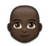 Man: Dark Skin Tone, Bald Emoji Copy Paste ― 👨🏿‍🦲 - lg