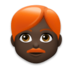 Man: Dark Skin Tone, Red Hair Emoji Copy Paste ― 👨🏿‍🦰 - lg