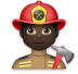 Man Firefighter: Dark Skin Tone Emoji Copy Paste ― 👨🏿‍🚒 - lg