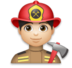 Man Firefighter: Light Skin Tone Emoji Copy Paste ― 👨🏻‍🚒 - lg